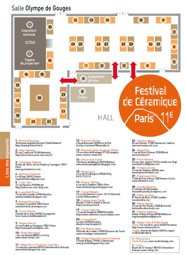 Programme 2013 : Plan des stands exposants